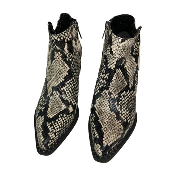 Circus Sam Edelman Western Whistler Point Toe Ankle Bootie Snake Print 6 - Picture 2 of 6
